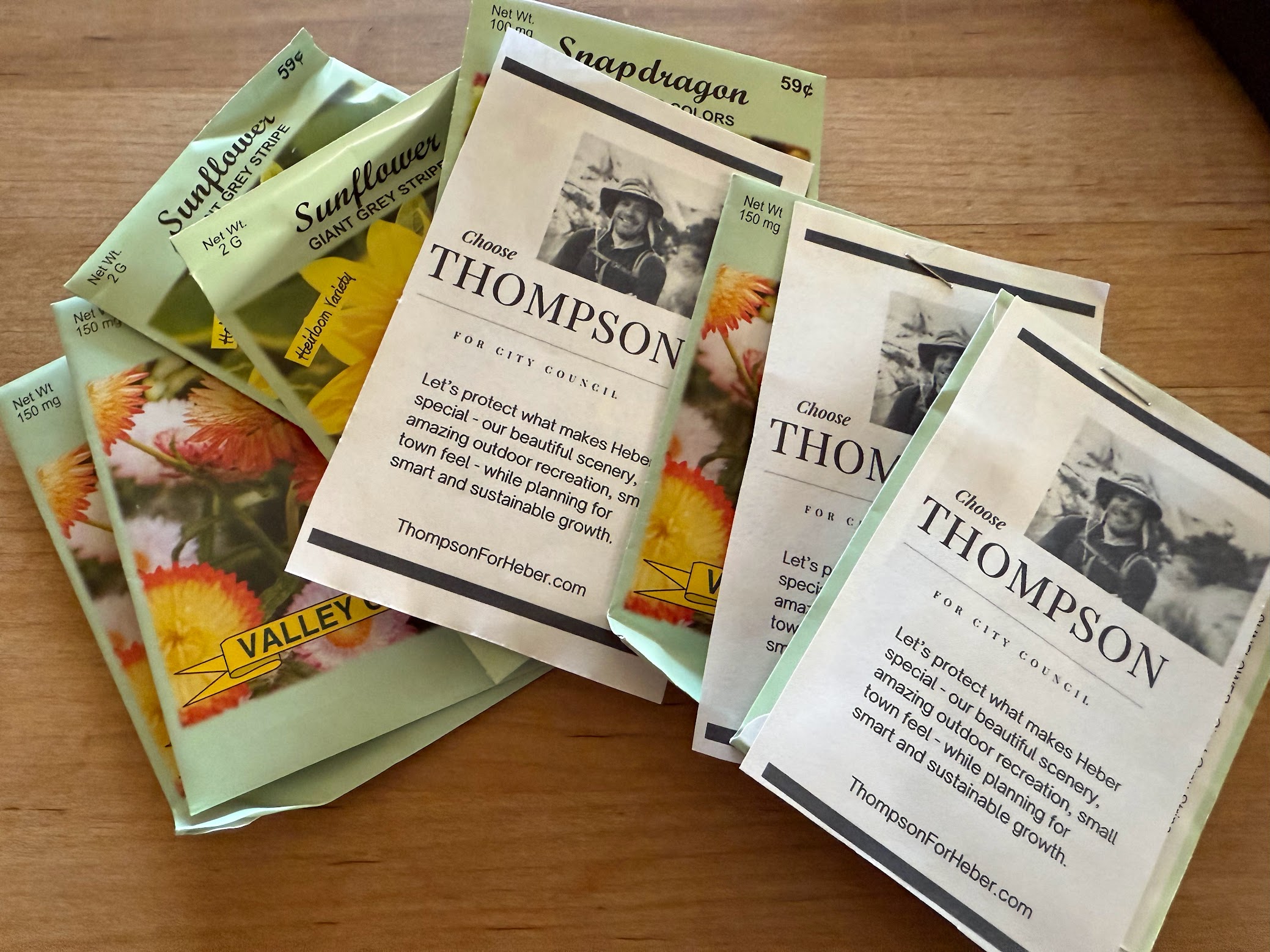 Seed Packets for a Beautiful Heber(why I hate plastic signs)